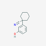 1-(3-hydroxyphenyl)cyclohexanecarbonitrile结构式