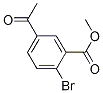 5-乙酰基-2-溴-苯甲酸甲酯结构式