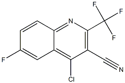 4-Chloro-6-fluoro-2-trifluoromethyl-quinoline-3-carbonitrile结构式