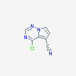 Pyrrolo[2,1-f][1,2,4]triazine-5-carbonitrile, 4-chloro-结构式