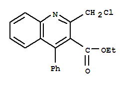 Structure of ETHYL 2-(CHLOROMETHYL)-4-PHENYLQUINOLINE-3-CARBOXYLATE HYDROCHLORIDE