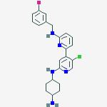Structure of 4-n-[5-chloro-4-[6-[(3-fluorophenyl)methylamino]pyridin-2-yl]pyridin-2-yl]cyclohexane-1,4-diamine