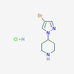 Structure of 4-(4-Bromo-pyrazol-1-yl)-piperidine hydrochloride