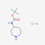 Structure of Azepan-4-yl-carbamic acid tert-butyl ester hydrochloride