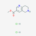 5,6,7,8-Tetrahydro-[1,6]naphthyridine-3-carboxylic acid methyl ester dihydrochloride结构式