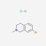 7-Bromo-2-methyl-1,2,3,4-tetrahydro-isoquinoline hydrochloride结构式