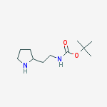 Structure of (2-Pyrrolidin-2-yl-ethyl)-carbamic acid tert-butyl ester