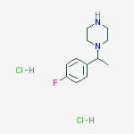 1-[1-(4-氟-苯基)-乙基]-哌嗪双盐酸盐结构式