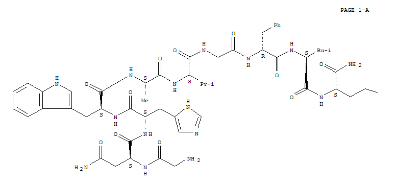 Structure of gastrin releasing peptide (18-27), Phe(25)-