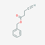 Structure of 4-Pentynoic acid, phenylmethyl ester