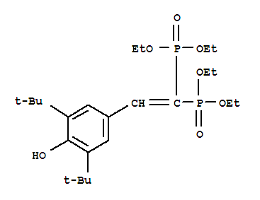 [[3,5-Bis(1,1-dimethylethyl)-4-hydroxyphenyl]ethenylidene]bis-phosphonicacidtetraethylester结构式