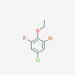 1-bromo-5-chloro-2-ethoxy-3-fluorobenzene结构式