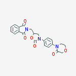 2-[[2-oxo-3-[4-(3-oxomorpholin-4-yl)phenyl]-1,3-oxazolidin-5-yl]methyl]isoindole-1,3-dione结构式