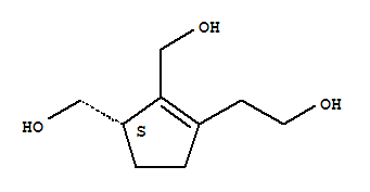 (1S)-3-(2-羟基乙基)-2-环戊烯-1,2-二甲醇结构式