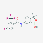 Structure of 4-fluoro-n-(1-hydroxy-3,3-dimethyl-2,1-benzoxaborol-6-yl)-2-(trifluoromethyl)benzamide