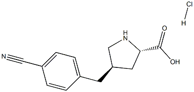 Structure of (2S,4R)-4-(4-Cyanobenzyl)pyrrolidine-2-carboxylic acid hydrochloride