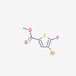 Methyl 4-bromo-5-fluorothiophene-2-carboxylate结构式