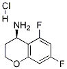 Structure of (4R)-5,7-difluoro-3,4-dihydro-2H-chromen-4-amine,hydrochloride