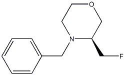 Structure of Morpholine, 3-(fluoroMethyl)-4-(phenylMethyl)-, (3S)-
