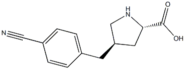 Structure of (2S,4R)-4-(4-cyanobenzyl)pyrrolidine-2-carboxylic acid