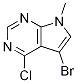 Structure of 5-broMo-4-chloro-7-Methyl-7H-pyrrolo[2,3-d]pyriMidine