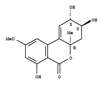 Structure of (2R,3R,4aS)-2,3,7-trihydroxy-9-methoxy-4a-methyl-2,3,4,4a-tetrahydro-6H-benzo[c]chromen-6-one