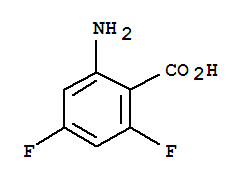 2-氨基-4,6-二氟苯甲酸结构式