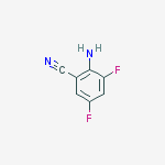 Structure of Benzonitrile,  2-amino-3,5-difluoro-
