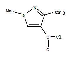 Structure of 1-METHYL-3-(TRIFLUOROMETHYL)-1H-PYRAZOLE-4-CARBONYL CHLORIDE