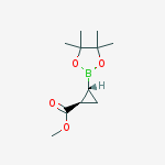 Methyl (1r,2r)-2-(4,4,5,5-tetramethyl-1,3,2-dioxaborolan-2-yl)cyclopropane-1-carboxylate结构式