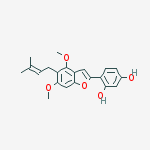 Structure of 4-(4,6-dimethoxy-5-(3-methyl-but-2-enyl)-benzofuran-2-yl)-benzene-1,3-diol