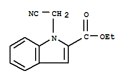 Structure of ETHYL 1-(CYANOMETHYL)-1H-INDOLE-2-CARBOXYLATE