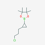 反式-2-[2-(3-氯丙基)环丙基]硼酸频哪醇酯结构式