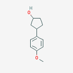 3-(4-methoxyphenyl)cyclopentanol结构式