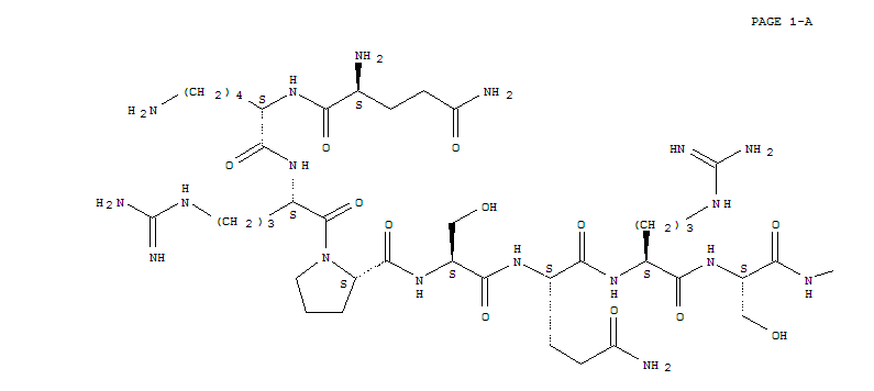 Structure of H-GLN-LYS-ARG-PRO-SER-GLN-ARG-SER-LYS-TYR-LEU-OH