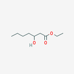 Structure of Heptanoic acid, 3-hydroxy-, ethyl ester