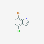 Structure of 4-CHLORO-7-BROMOINDOLE