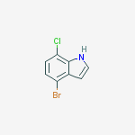 Structure of 1H-Indole, 4-bromo-7-chloro-