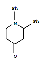 1-N-PHENYL-2-PHENYL-PIPERIDIN-4-ONE结构式