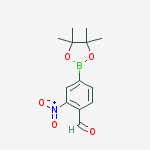Chemical structure of 4-ForMyl-3-nitrophenylboronic acid, pinacol ester