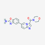 Structure of [6-(2-amino-1,3-benzoxazol-5-yl)imidazo[1,2-a]pyridin-3-yl]-morpholin-4-ylmethanone