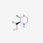 (2S,3R)-2-Methyl-3-morpholinecarboxylic acid结构式