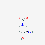 Structure of Tert-butyl (3r,4r)-3-amino-4-hydroxypiperidine-1-carboxylate