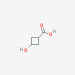 Structure of Cyclobutanecarboxylic acid, 3-hydroxy-, trans-