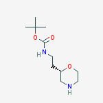 Structure of (S)-tert-butyl 2-(morpholin-2-yl)ethylcarbamate