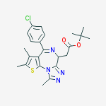 tert-Butyl 2-(4-(4-chlorophenyl)-2,3,9-trimethyl-6H-thieno[3,2-f][1,2,4]triazolo[4,3-a][1,4]diazepin-6-yl)acetate结构式