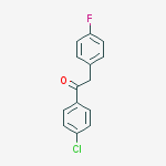 Structure of Ethanone, 1-(4-chlorophenyl)-2-(4-fluorophenyl)-
