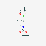 Structure of 3,6-dihydro-3-methyl-4-(4,4,5,5-tetramethyl-1,3,2-dioxaborolan-2-yl)-1(2H)-Pyridinecarboxylic acid 1,1-dimethylethyl ester