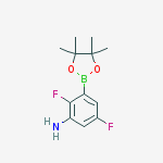 2,5-difluoro-3-(4,4,5,5-tetramethyl-1,3,2-dioxaborolan-2-yl)aniline结构式