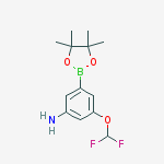 Structure of 3-(difluoromethoxy)-5-(4,4,5,5-tetramethyl-1,3,2-dioxaborolan-2-yl)aniline